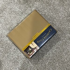 Charter Club Home Comforter Cover Full/queen Damask Stripe 100% Cotton